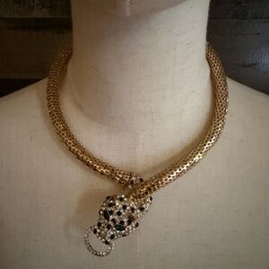 Elegant Gold Panther Necklace
